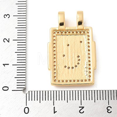 Brass Micro Pave Cubic Zirconia Pendants KK-U053-20G-04-1