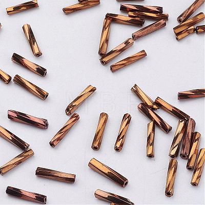 Glass Twisted Bugle Beads SEED-E002-6mm-881#-1