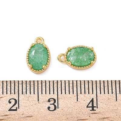 Brass Crushed Ice Cut Cubic Zirconia Pendants KK-D024-24D-G-1