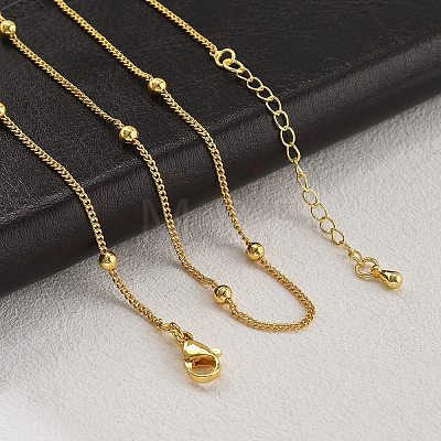 Brass Satellite Chains  Necklaces for Women NJEW-D302-27G-1