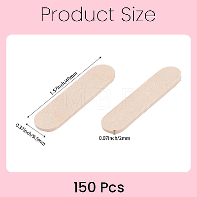 150Pcs Wood Craft Sticks DIY-CN0003-95-1