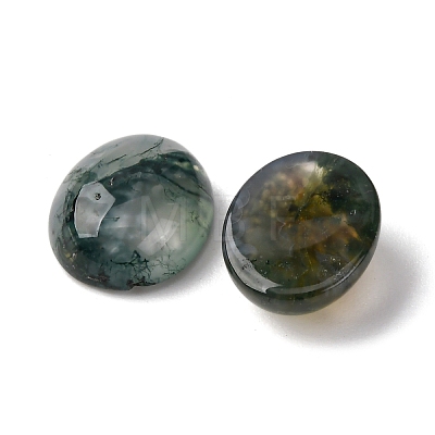 Natural Moss Agate Cabochons X-G-H314-01-1