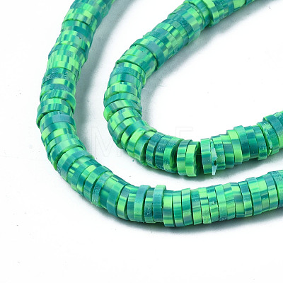 Handmade Polymer Clay Beads Strands CLAY-R089-6mm-167-1