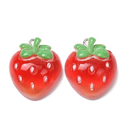 Fruit Theme Opaque Resin Imitation Food Pendants RE-CBA49A8-04-1