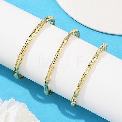 Brass Hinged Bangles for Women BJEW-H639-05G-1