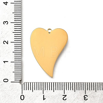 304 Stainless Steel Heart Charms STAS-Q348-11A-G-1