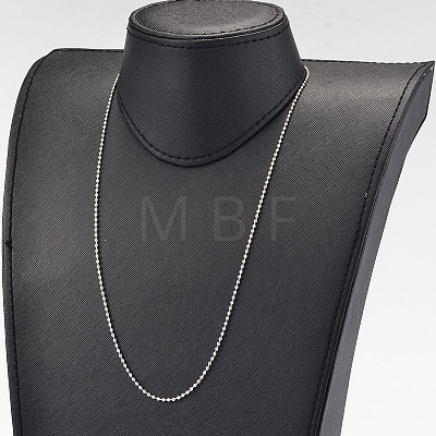 Tarnish Resistant Stainless Steel Ball Chains Necklace NJEW-JN01427-03-1