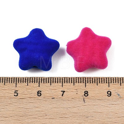 Flocking Opaque Acrylic Beads OACR-G055-02B-1