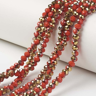 Electroplate Opaque Glass Beads Strands LS-EGLA-A034-P6mm-O07-1