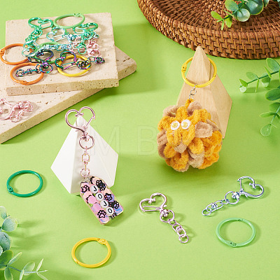 15Pcs Spray Painted Alloy Swivel Snap Hook Clasps FIND-TA0010-58-1