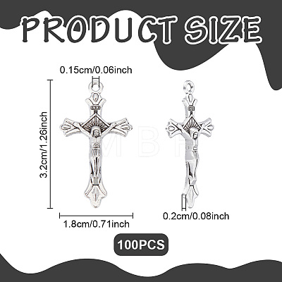 100Pcs Tibetan Style Alloy Pendants TIBE-UN0001-16-1