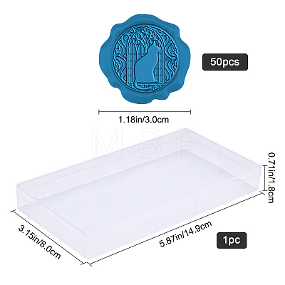 CRASPIRE Adhesive Wax Seal Stickers DIY-CP0008-24D-1