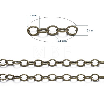 Brass Cable Chains X-CHC024Y-AB-1