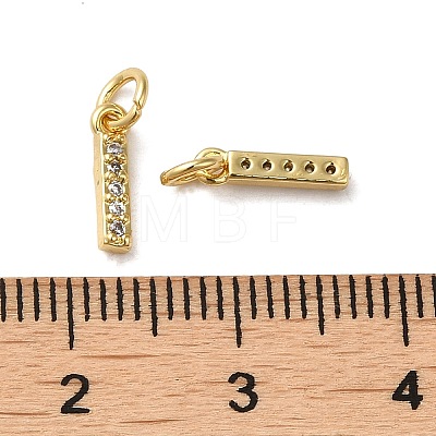 Brass Micro Pave Grade AAA Cubic Zirconia Charms ZIRC-P067-11G-I-NR-1