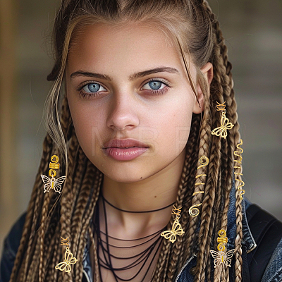 1 Bag Alloy DIY Dreadlock Ring Styling Hair Braiding OHAR-BM0001-08-1