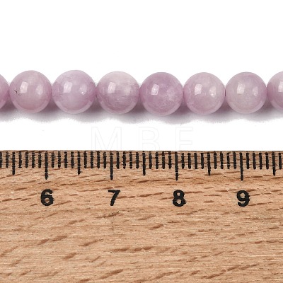 Round Natural Kunzite Beads Strands G-K068-28-6mm-1