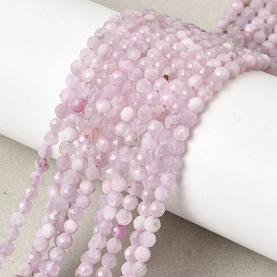 Natural Kunzite Beads Strands X-G-G343-B04-3mm-1