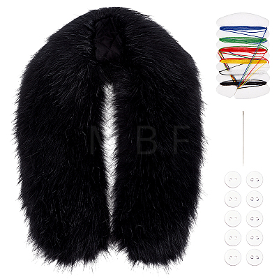 Artificial Wool Fur Collar AJEW-PH0008-64D-1