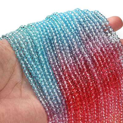 Transparent Painted Glass Beads Strands DGLA-A034-T3mm-A11-1