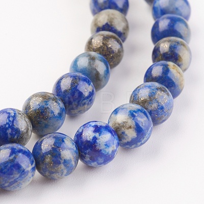 Natural Lapis Lazuli Beads Strands X-G-G099-8mm-7A-1