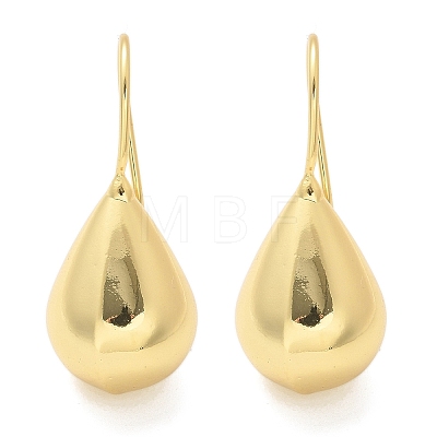 Teardrop Brass Dangle Earrings EJEW-B132-06G-1