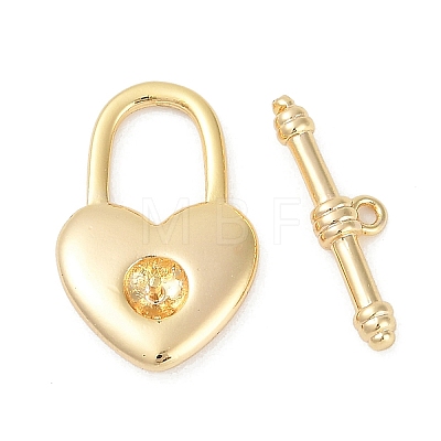 Brass Toggle Clasps KK-K391-18G-1