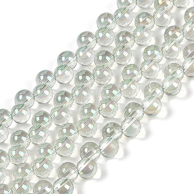 Electroplate Glass Beads Strands GLAA-Q105-01A-1