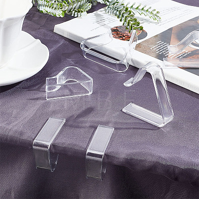 Globleland 48Pcs 2 Style Transparent Plastic Tablecloth Clips AJEW-GL0002-08-1