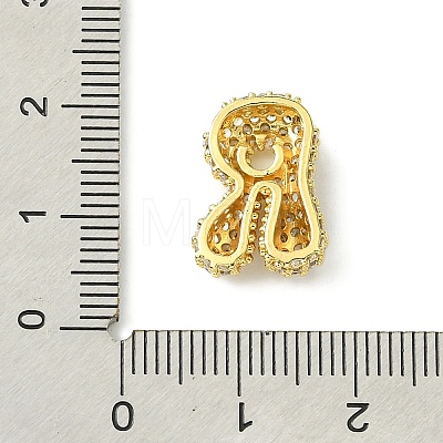 Rack Plating Brass Clear Cubic Zirconia Pendants KK-S378-01G-R-1