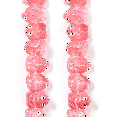 Transparent Glass Enamel Beads Strands GLAA-B021-05H-1