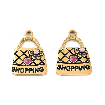 304 Stainless Steel with Enamel Pendants SA-CBAA937-10D-G-1
