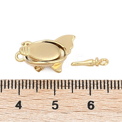 Brass Box Clasps KK-P291-41G-1