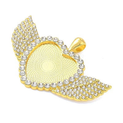Alloy Rhinestone Big Pendant Cabochon Settings RB-CBA40A4-02G-02-1