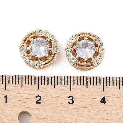 Rack Plating Brass Micro Pave Cubic Zirconia Beads KK-F879-10G-1