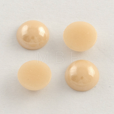 Pearlized Plated Opaque Glass Cabochons PORC-S801-4mm-13-1