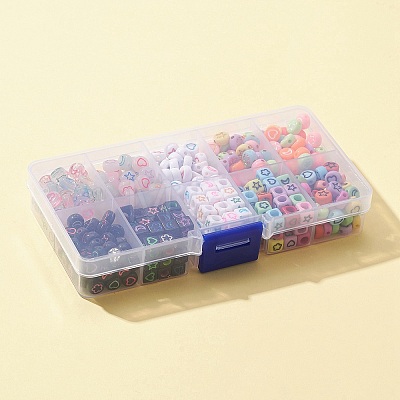 511Pcs 10 Style Transparent & Opaque Mixed Color Acrylic Beads MACR-FS0001-34-1