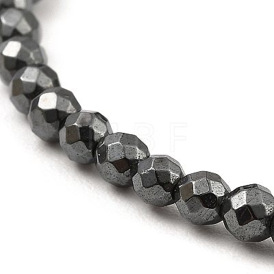 Synthetic Non-Magnetic Hematite Beaded Bracelets BJEW-E084-03-1