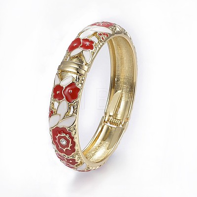 Zinc Alloy Bangles BJEW-P217-01G-1