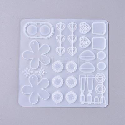 DIY Dangle Earring Accessories Silicone Molds DIY-K017-06-1