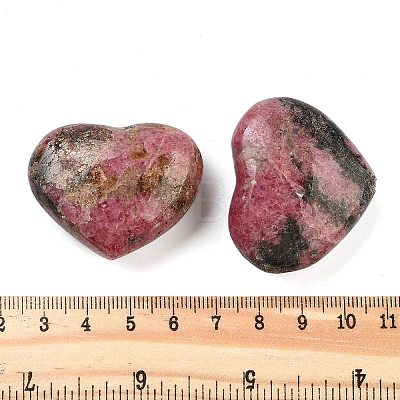 Natural Rhodonite Heart Love Healing Stones G-G125-01A-1