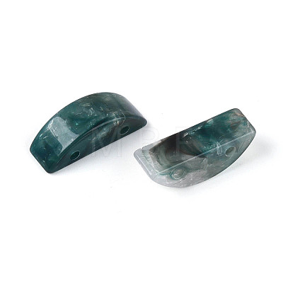 Two Tone Opaque Acrylic Beads OACR-N157-01-1