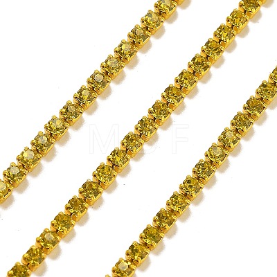 Iron Rhinestone Glass Cup Chain CH-U001-01F-1