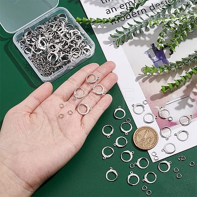  120Pcs 304 Stainless Steel Leverback Earring Findings STAS-NB0001-56-1