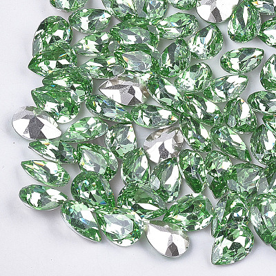 Pointed Back Resin Rhinestone Cabochons CRES-S380-10x14mm-B11-1