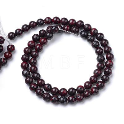 Natural Bloodstone Beads Strands G-R412-06-8mm-1