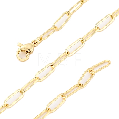 Brass Paperclip Chains Necklaces for Women NJEW-D302-69G-1