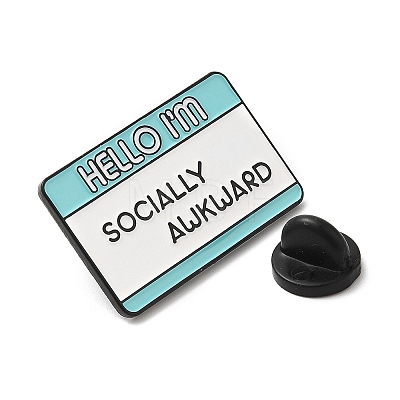 Word Sorry I'm Socially Awkward Enamel Pin JEWB-H010-04EB-08-1