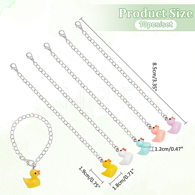 Duck Resin Wine Glass Charms HJEW-AB00587-1