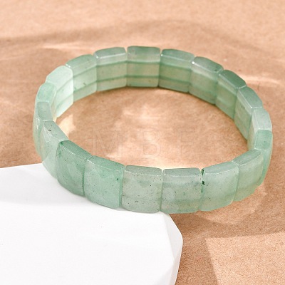 Natural Green Aventurine Faceted Beaded Stretch Bracelets for Women BJEW-K251-08J-1
