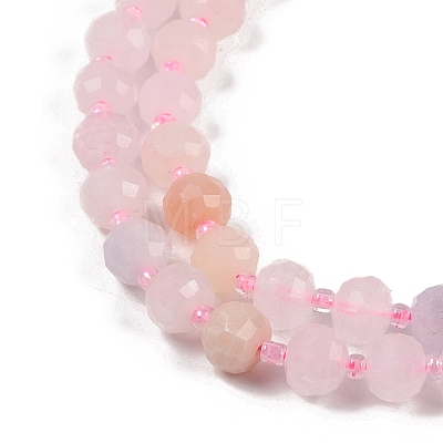 Natural Morganite Beads Strands G-H057-A03-01-1